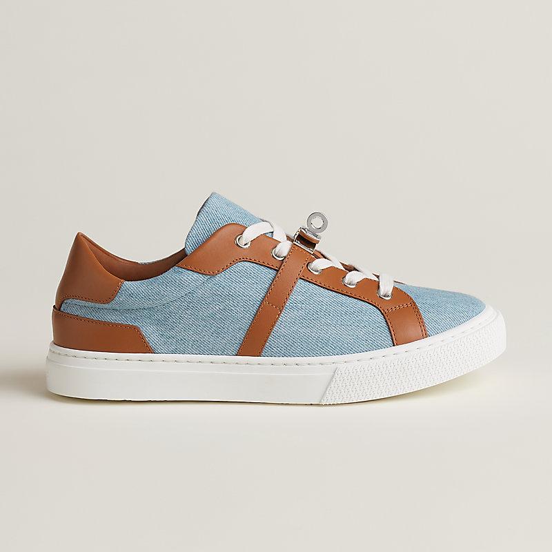 Giày Hermes Day Sneaker Nữ Xanh Dương Nâu